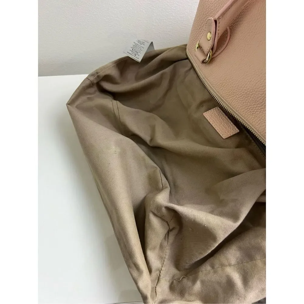VERSACE COLLECTION Pebbled Leather Pink Handle Bag